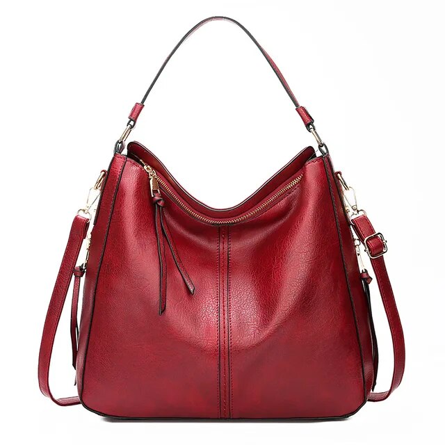Elegante Schwarze Ledertasche Damen – Klassische Lederhandtasche mit Abnehmbarem Schulterriemen und Optimaler Größe 6