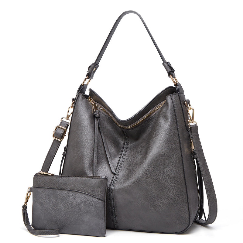 Elegante Schwarze Ledertasche Damen – Klassische Lederhandtasche mit Abnehmbarem Schulterriemen und Optimaler Größe 7