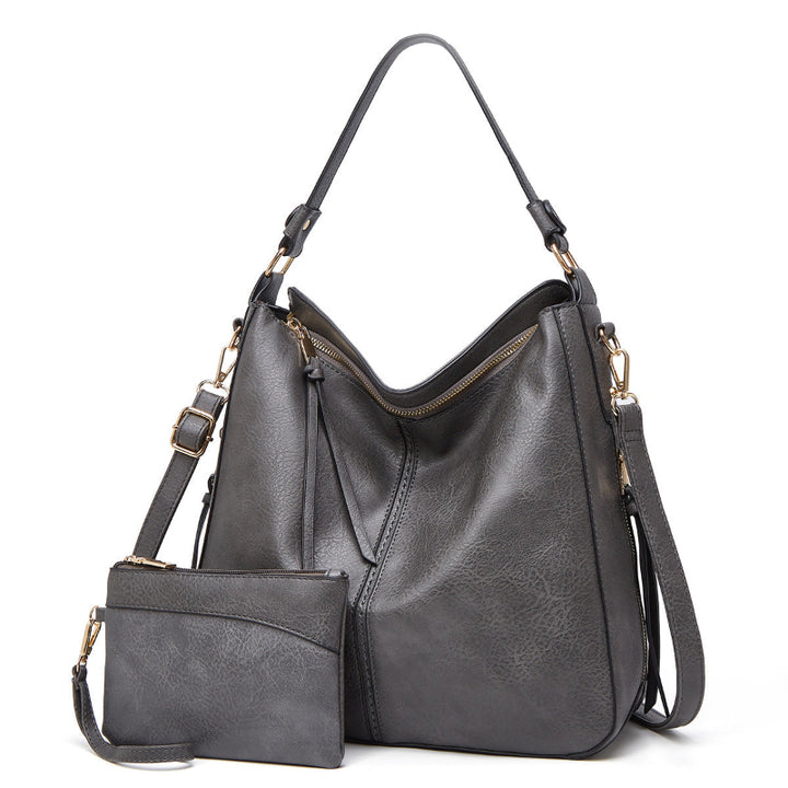 Elegante Schwarze Ledertasche Damen – Klassische Lederhandtasche mit Abnehmbarem Schulterriemen und Optimaler Größe 7