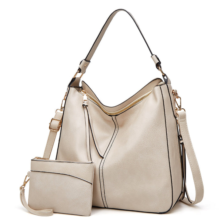 Elegante Schwarze Ledertasche Damen – Klassische Lederhandtasche mit Abnehmbarem Schulterriemen und Optimaler Größe 8