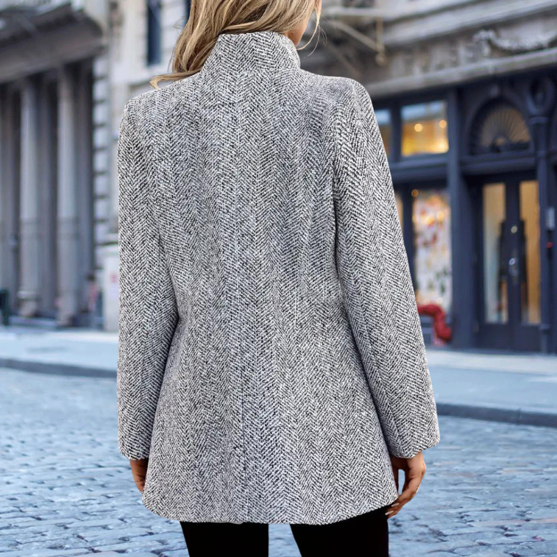 Eleganter Blazer Damen Schwarz mit Knopfleiste – Vielseitiger Kurzblazer für Büro und Freizeit 3
