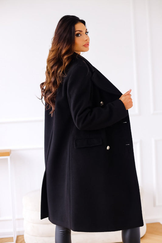 Eleganter Damenmantel Zweireihig aus Hochwertigem Stoff – Bequemer Winter Mantel für Alltag und besondere Anlässe 3