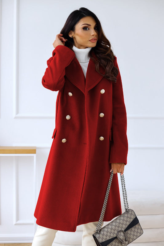 Eleganter Damenmantel Zweireihig aus Hochwertigem Stoff – Bequemer Winter Mantel für Alltag und besondere Anlässe 9