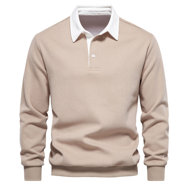 Elegantes Herren Langarm Poloshirt aus Atmungsaktivem Material – Klassischer Kragen für Freizeit und Business 4