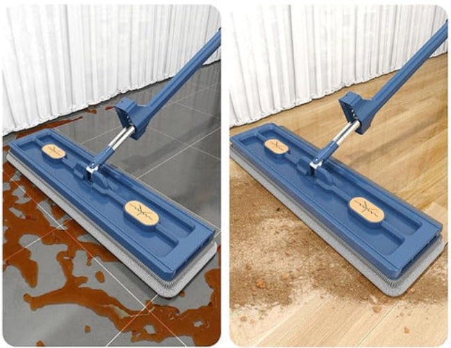 Ergonomic Flat Mop with 360° Rotating Head, 54-Inch Stainless Steel Handle, 4 Washable Microfiber Cloths for All Surfaces 1