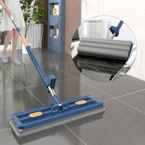 Ergonomic Flat Mop with 360° Rotating Head, 54-Inch Stainless Steel Handle, 4 Washable Microfiber Cloths for All Surfaces 2
