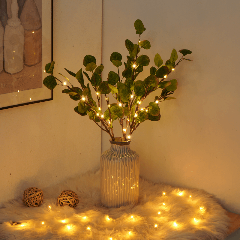 Feenlicht-Olivenzweig mit 120 LEDs – Warmweißes Licht für Dekoration, 70 cm, Natürliche Optik für Gemütliches Ambiente 7