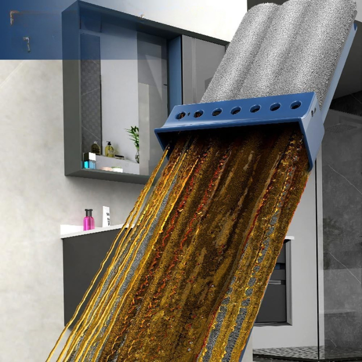 Vlakmop met 360° draaibare kop en wasbare microvezelpads