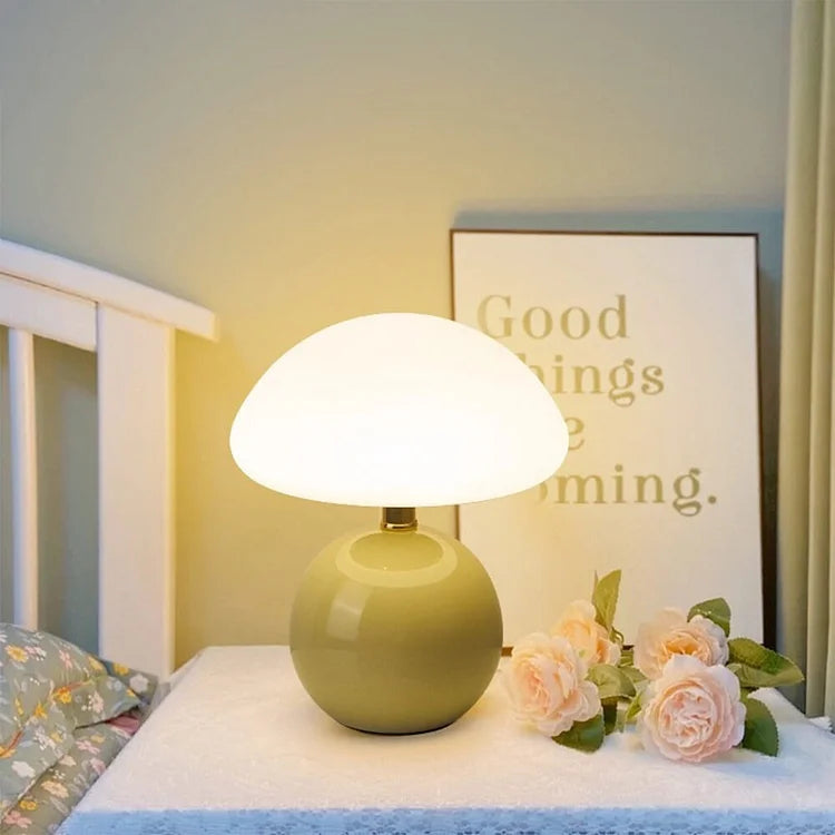 Französische Creme Tischlampe mit LED-Beleuchtung – Einstellbare Farben, Keramik, Durchmesser 20 cm, Höhe 22 cm 5
