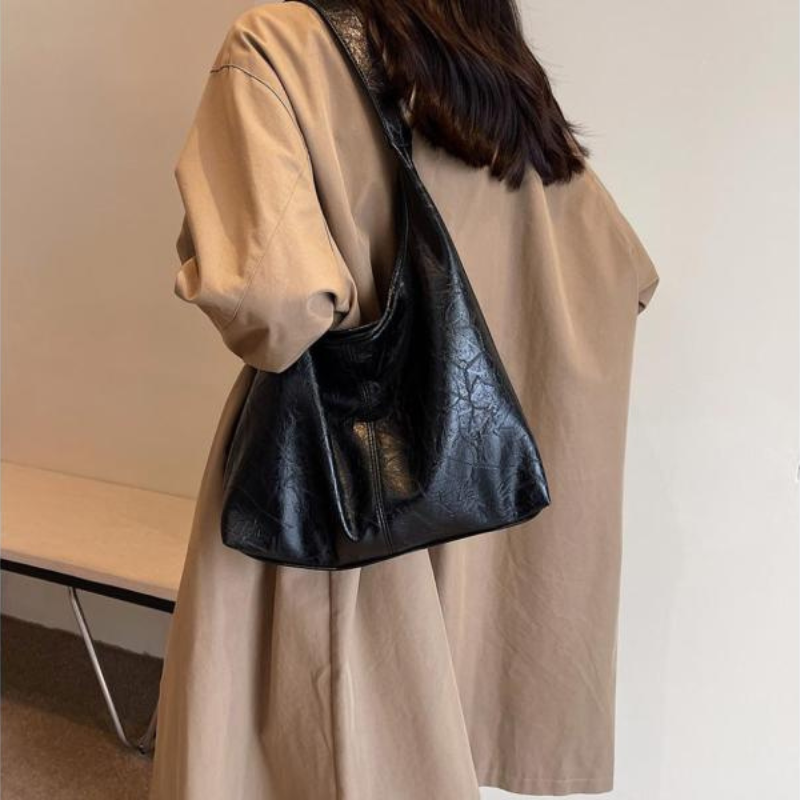 Halbrunde Umhängetasche Damen aus PU-Leder im Vintage-Look – Geräumige Crossbody Bag für Alltag und Ausgehen 1