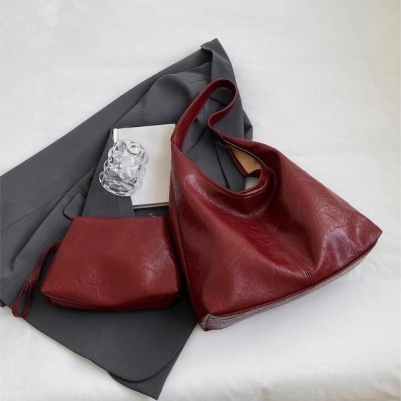 Halbrunde Umhängetasche Damen aus PU-Leder im Vintage-Look – Geräumige Crossbody Bag für Alltag und Ausgehen 6