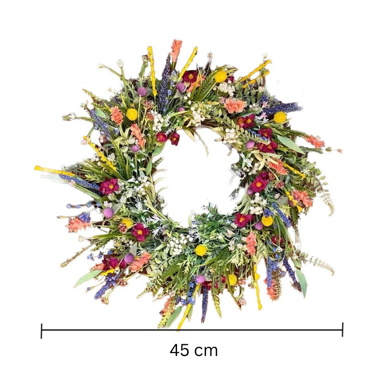 Handgemaakt Kunstbloemenkrans voor Alle Seizoenen