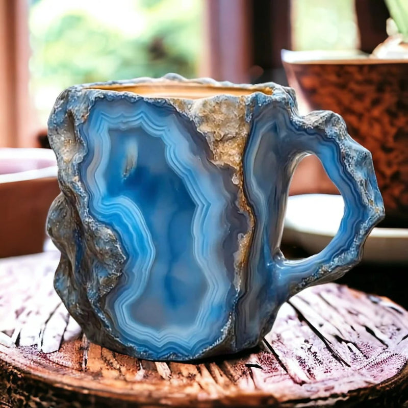 Handmade Insulated Mug for Hot and Cold Beverages - Unique Crystal Design 0