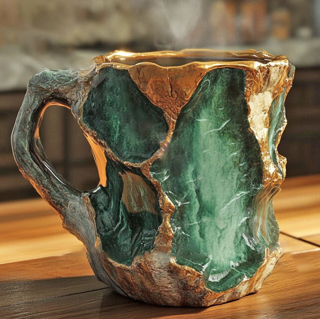 Handmade Insulated Mug for Hot and Cold Beverages - Unique Crystal Design 1