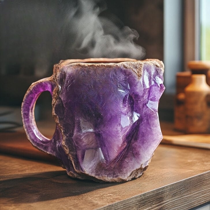 Handmade Insulated Mug for Hot and Cold Beverages - Unique Crystal Design 5