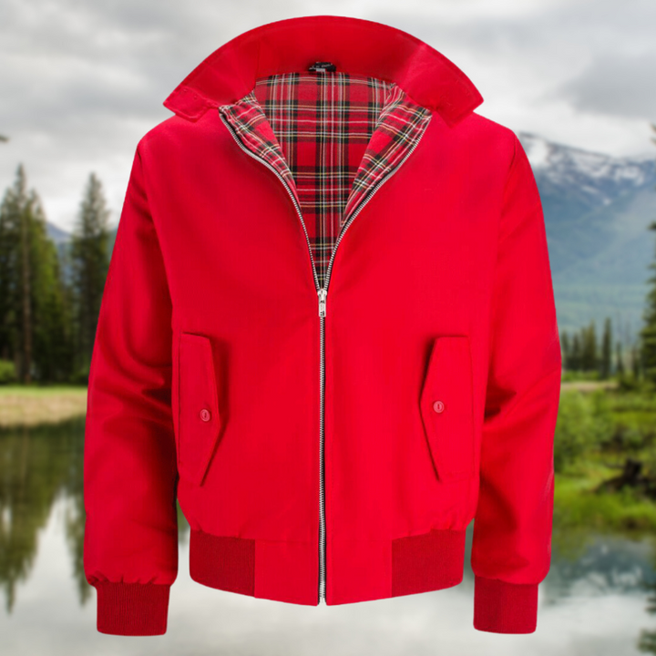 Harrington Jacke Herren mit Maßgeschneiderten Schulternähten – Stilvolle Jacke mit Faltkragen und Praktischen Vordertaschen, Verschiedene Farben verfügbar 12