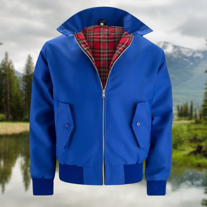 Harrington Jacke Herren mit Maßgeschneiderten Schulternähten – Stilvolle Jacke mit Faltkragen und Praktischen Vordertaschen, Verschiedene Farben verfügbar 13