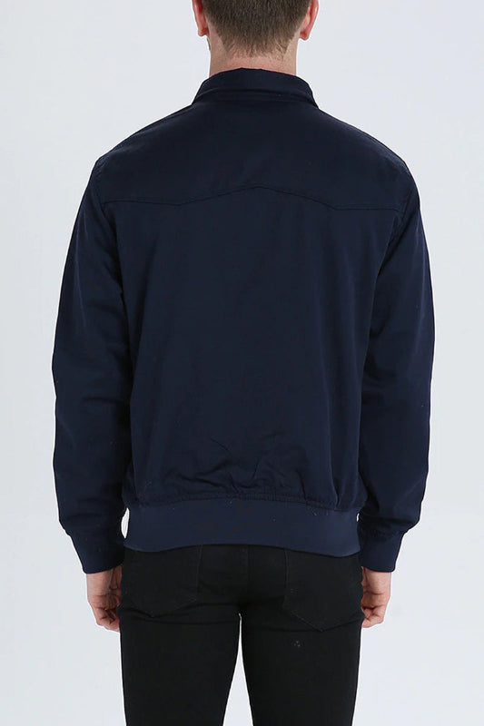Harrington Jacke Herren mit Maßgeschneiderten Schulternähten – Stilvolle Jacke mit Faltkragen und Praktischen Vordertaschen, Verschiedene Farben verfügbar 2