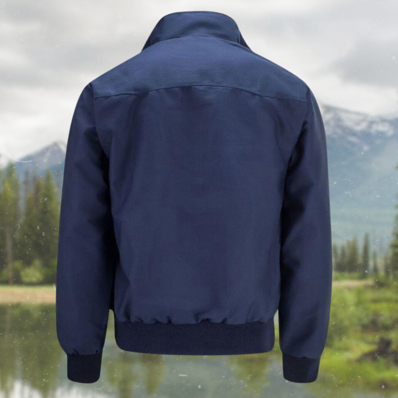 Harrington Jacke Herren mit Maßgeschneiderten Schulternähten – Stilvolle Jacke mit Faltkragen und Praktischen Vordertaschen, Verschiedene Farben verfügbar 3
