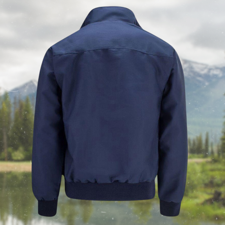 Harrington Jacke Herren mit Maßgeschneiderten Schulternähten – Stilvolle Jacke mit Faltkragen und Praktischen Vordertaschen, Verschiedene Farben verfügbar 3
