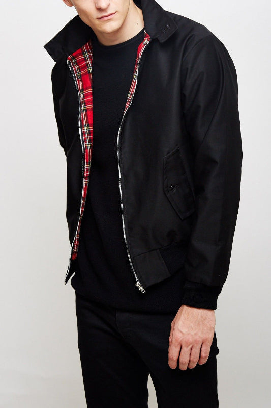 Harrington Jacke Herren mit Maßgeschneiderten Schulternähten – Stilvolle Jacke mit Faltkragen und Praktischen Vordertaschen, Verschiedene Farben verfügbar 4