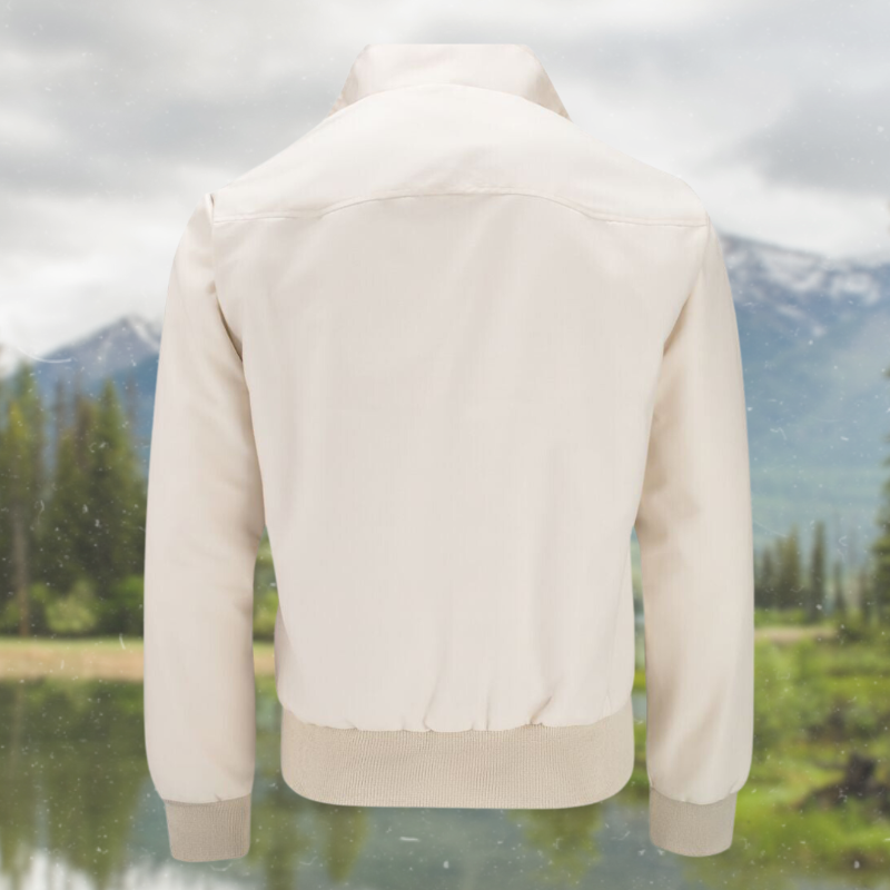 Harrington Jacke Herren mit Maßgeschneiderten Schulternähten – Stilvolle Jacke mit Faltkragen und Praktischen Vordertaschen, Verschiedene Farben verfügbar 8