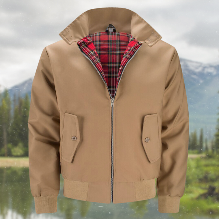 Harrington Jacke Herren mit Maßgeschneiderten Schulternähten – Stilvolle Jacke mit Faltkragen und Praktischen Vordertaschen, Verschiedene Farben verfügbar 9