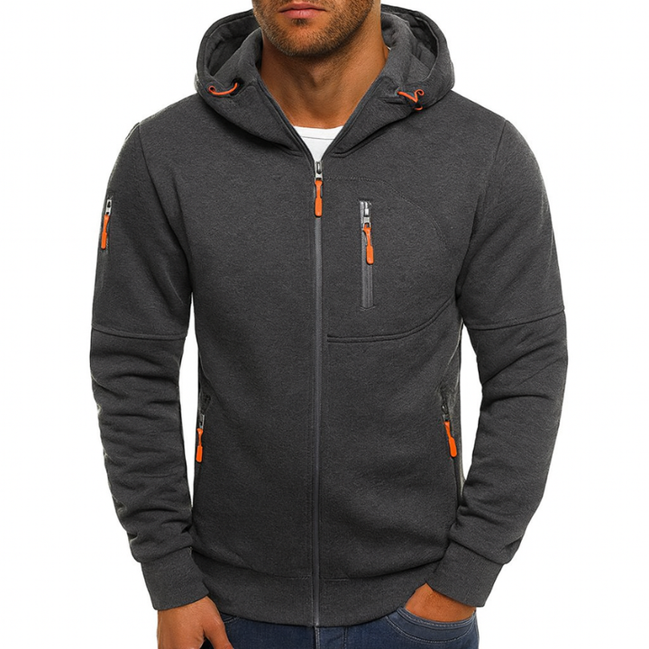 Herenhoodie met rits – vrijetijdsstijl en sportieve activiteiten
