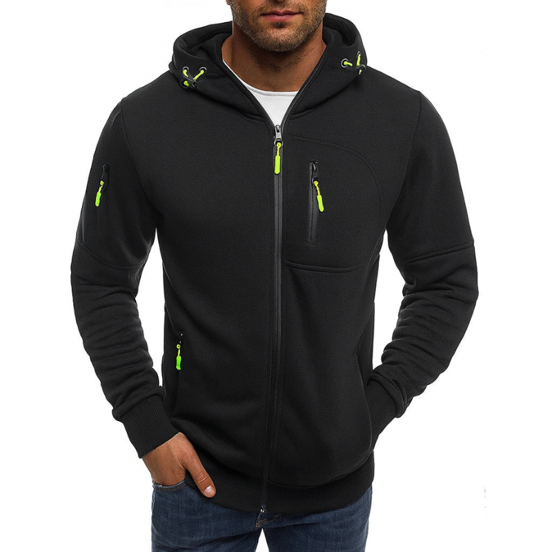Herenhoodie met rits – vrijetijdsstijl en sportieve activiteiten