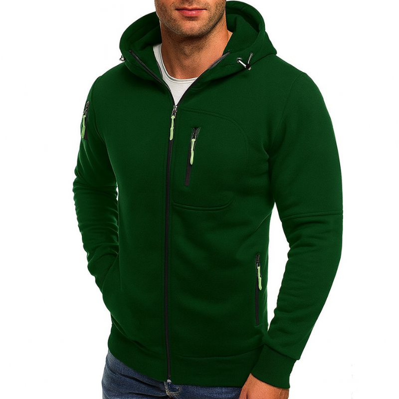 Herenhoodie met rits – vrijetijdsstijl en sportieve activiteiten