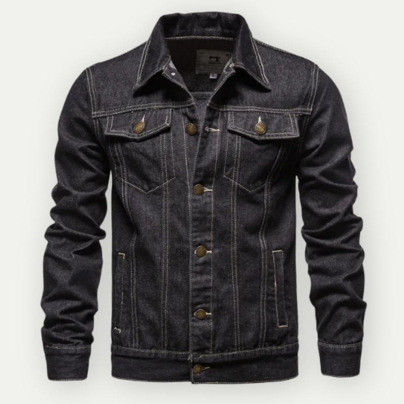 Herren Denim Trucker Jacke mit Langen Ärmeln – Klassischer Stil für Jeden Tag 0