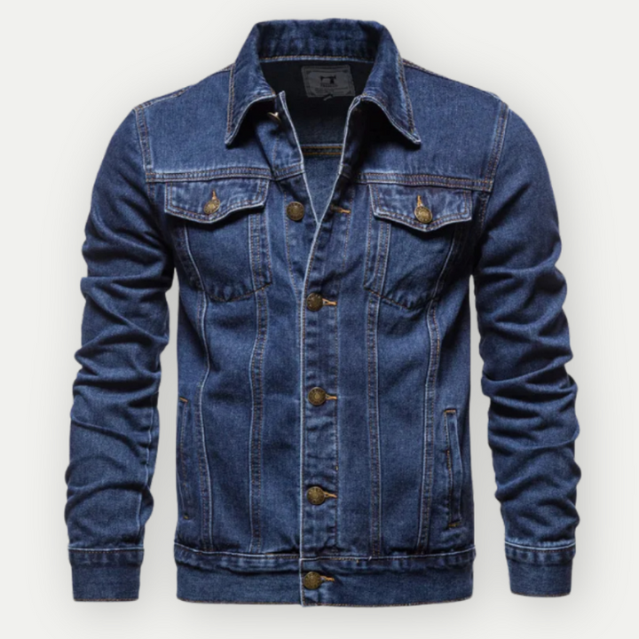 Herren Denim Trucker Jacke mit Langen Ärmeln – Klassischer Stil für Jeden Tag 2