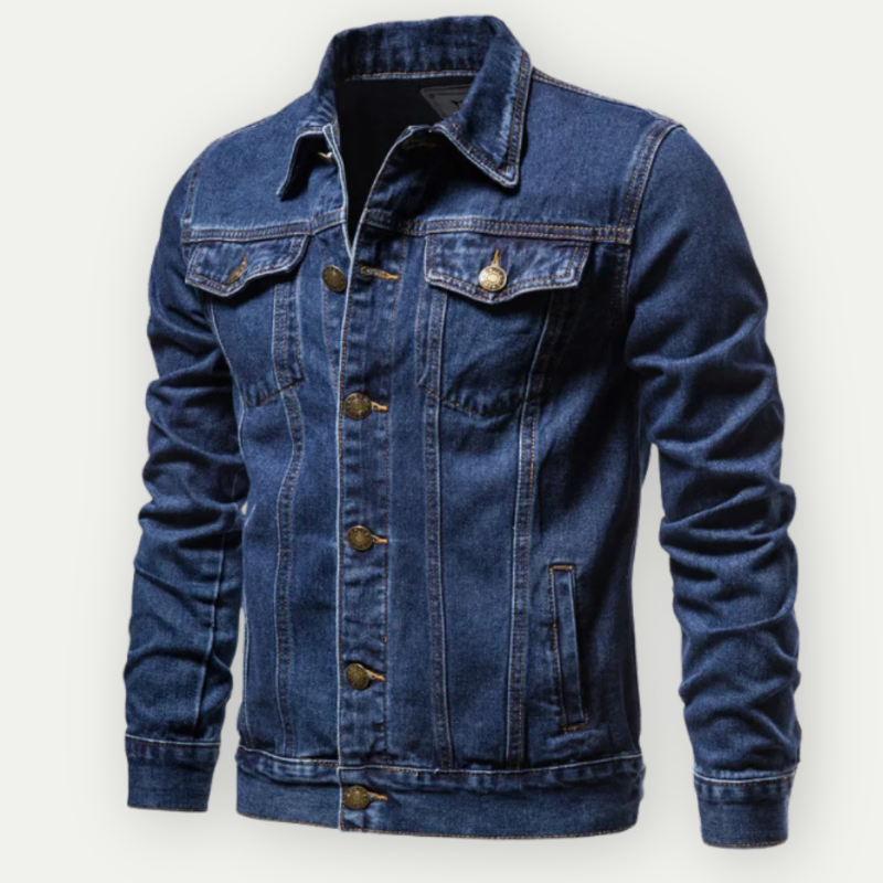 Herren Denim Trucker Jacke mit Langen Ärmeln – Klassischer Stil für Jeden Tag 3