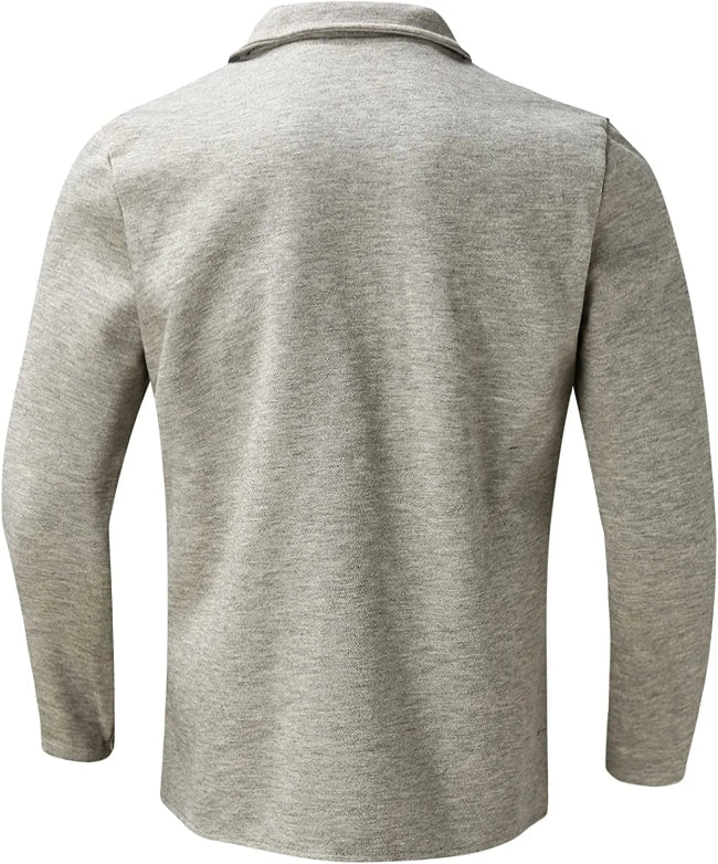 Herren Freizeitblazer mit Frontknöpfen und Aufgesetzten Taschen 4
