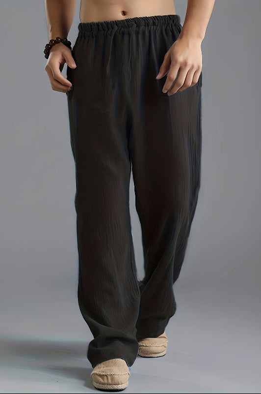 Herren Leinenhose - Bequeme und Atmungsaktive Hosen für Entspannte Tage 0