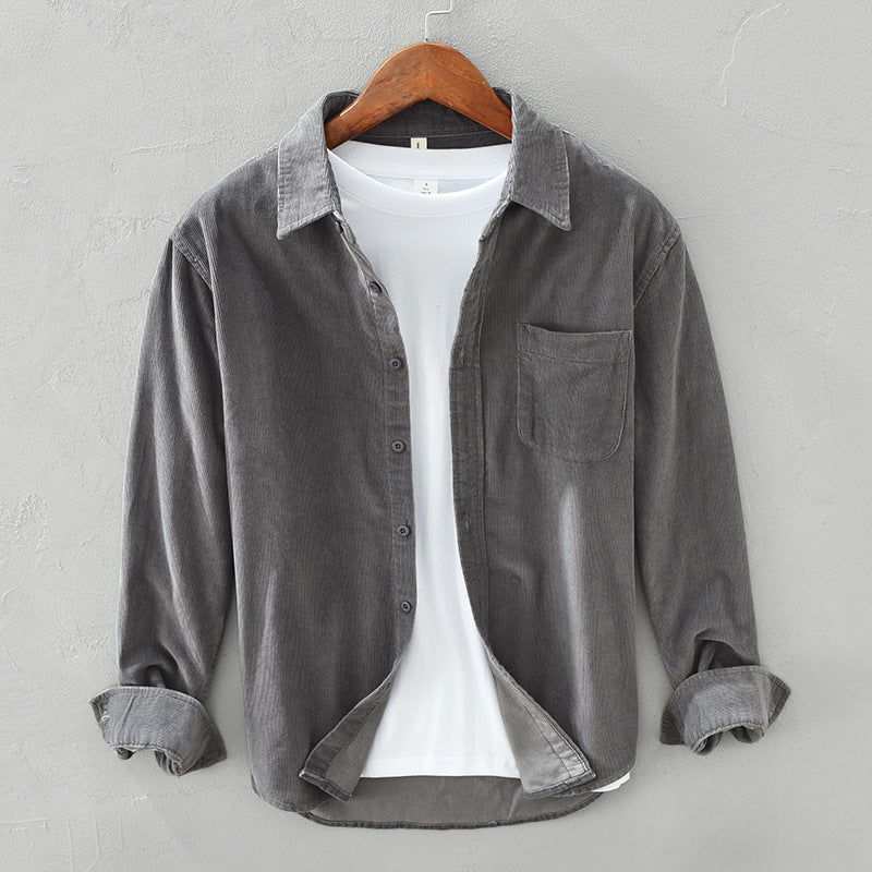 Herren Retro Cordhemd aus hochwertigem Cordstoff – Langarm Hemd für jeden Anlass 1