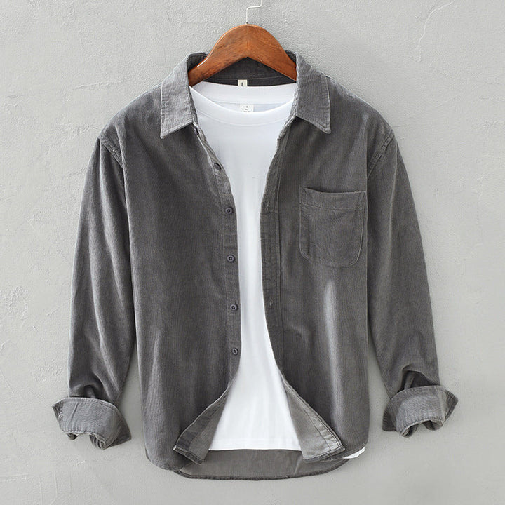 Herren Retro Cordhemd aus hochwertigem Cordstoff – Langarm Hemd für jeden Anlass 1