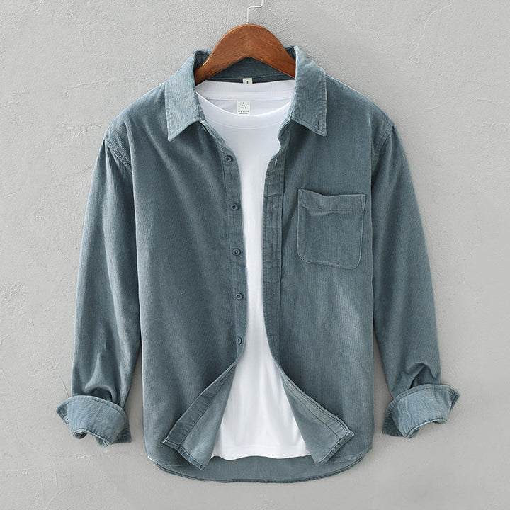 Herren Retro Cordhemd aus hochwertigem Cordstoff – Langarm Hemd für jeden Anlass 2