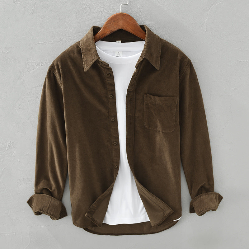 Herren Retro Cordhemd aus hochwertigem Cordstoff – Langarm Hemd für jeden Anlass 3