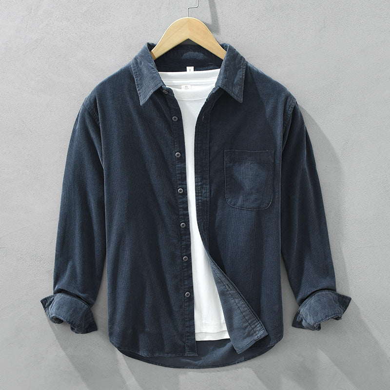 Herren Retro Cordhemd aus hochwertigem Cordstoff – Langarm Hemd für jeden Anlass 5