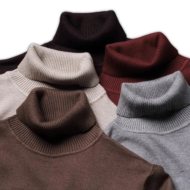 Herren Rollkragenpullover aus 100% Baumwolle – Weich, Langlebig und Klassisches Design, Größen S-XL, Verschiedene Farben 5
