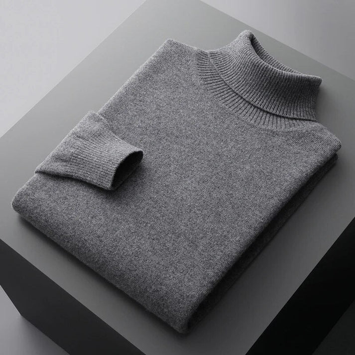 Herren Rollkragenpullover aus Kaschmir – Elegantes Design, 100% Cashmere, Regular Fit, Langarm, Pflegeleicht, Schwarz/Grau/Blau/Beige 5