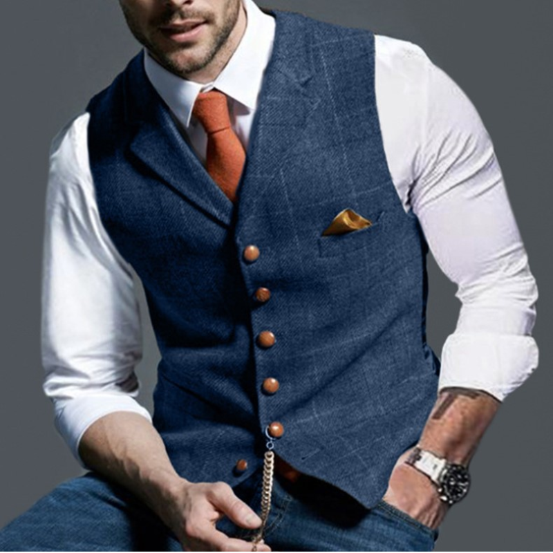 Herren Weste Vintage Stil für Formelle und Informelle Anlässe, verschiedene Farben verfügbar 0