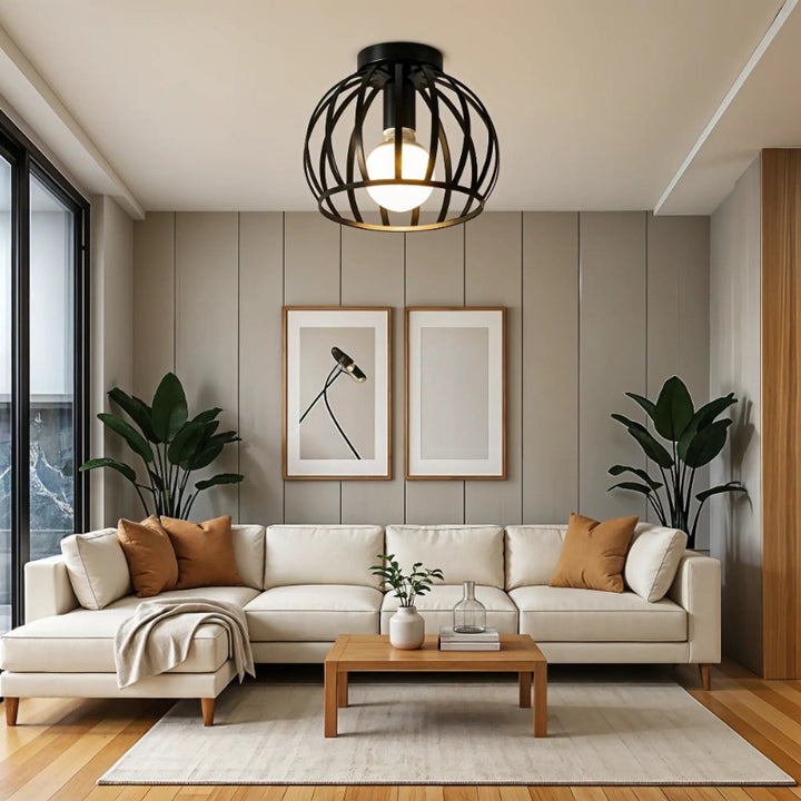 Industrial Ceiling Light - Black Vintage Metal Hanging Light for Modern Home Decor 3