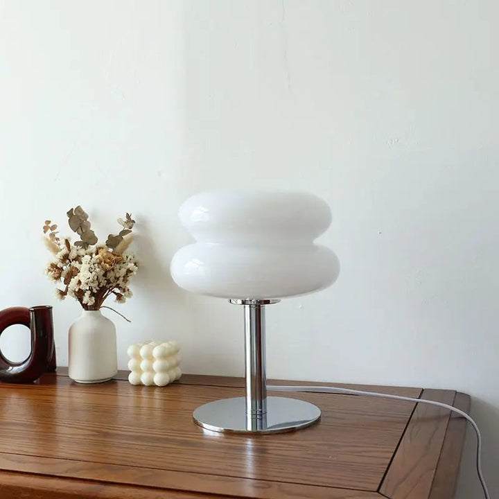 Kabellose Tischlampe mit Dimmfunktion – Stilvolle LED Tischleuchte für Zuhause und Büro, Elegant Weiß, 29,5 cm hoch 4