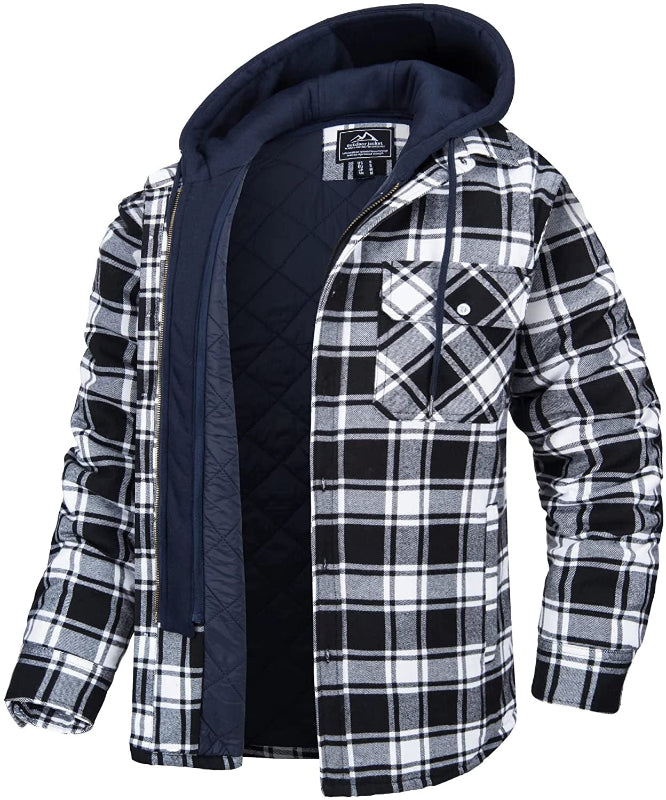 Karierter Wintermantel Damen Lang mit Stehkragen und Winddichten Manschetten – Bequem und Stylish für Herbst und Winter 0