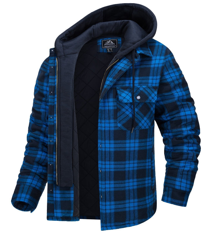Karierter Wintermantel Damen Lang mit Stehkragen und Winddichten Manschetten – Bequem und Stylish für Herbst und Winter 1
