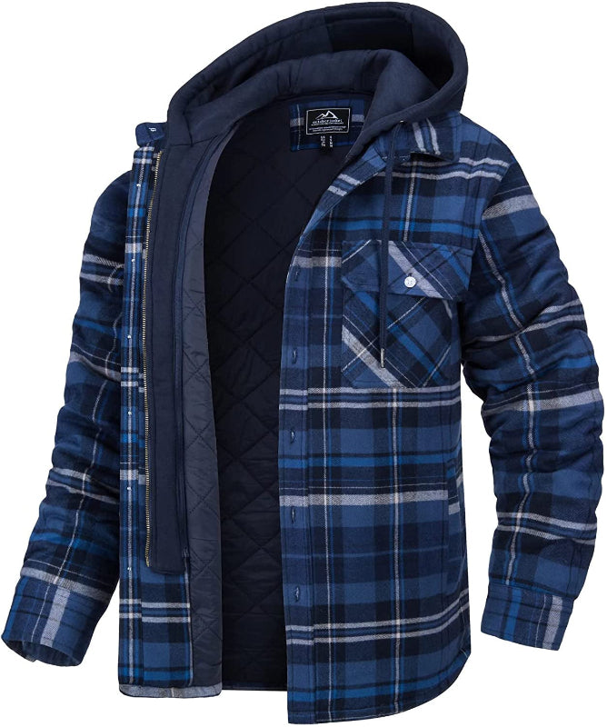 Karierter Wintermantel Damen Lang mit Stehkragen und Winddichten Manschetten – Bequem und Stylish für Herbst und Winter 2