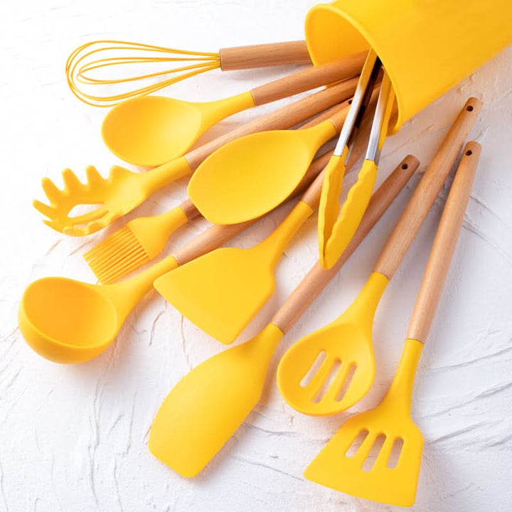 Kitchen Utensil Set - 12 Piece Silicone Cooking Tools 10