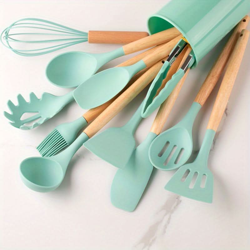 Kitchen Utensil Set - 12 Piece Silicone Cooking Tools 8